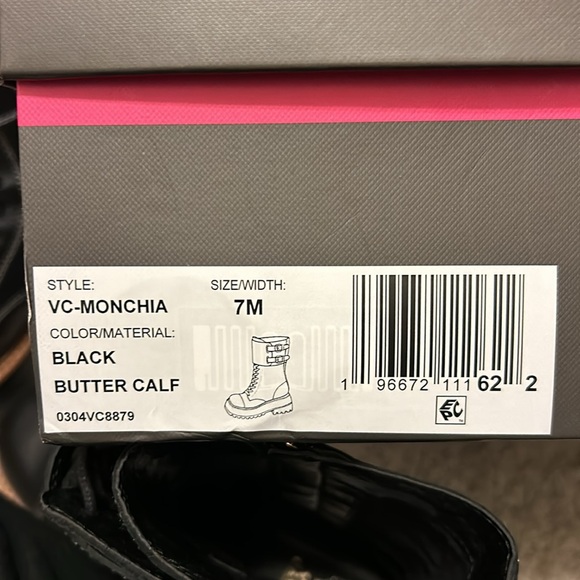 Vince Camino Black Monchia Combat Boots - Picture 8 of 8